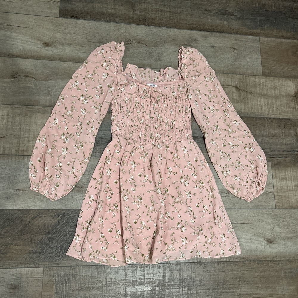 Reformation floral smocked waist Morris mini dress